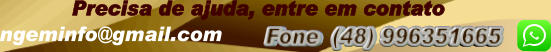 Precisa de ajuda, entre em contato  Fone  (48) 996351665         ngeminfo@gmail.com